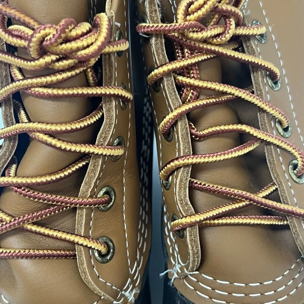 LL Bean Duck Brown Duck Rain Boots Size 6 Waterproof Leather Made in USA